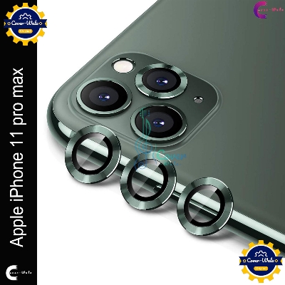 Picture of For Apple iPhone 11 Pro Max Camera Protector WSKEN Metal Ring Tempered Glass Camera Lens Protector