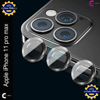 Picture of For Apple iPhone 11 Pro Max Camera Protector WSKEN Metal Ring Tempered Glass Camera Lens Protector