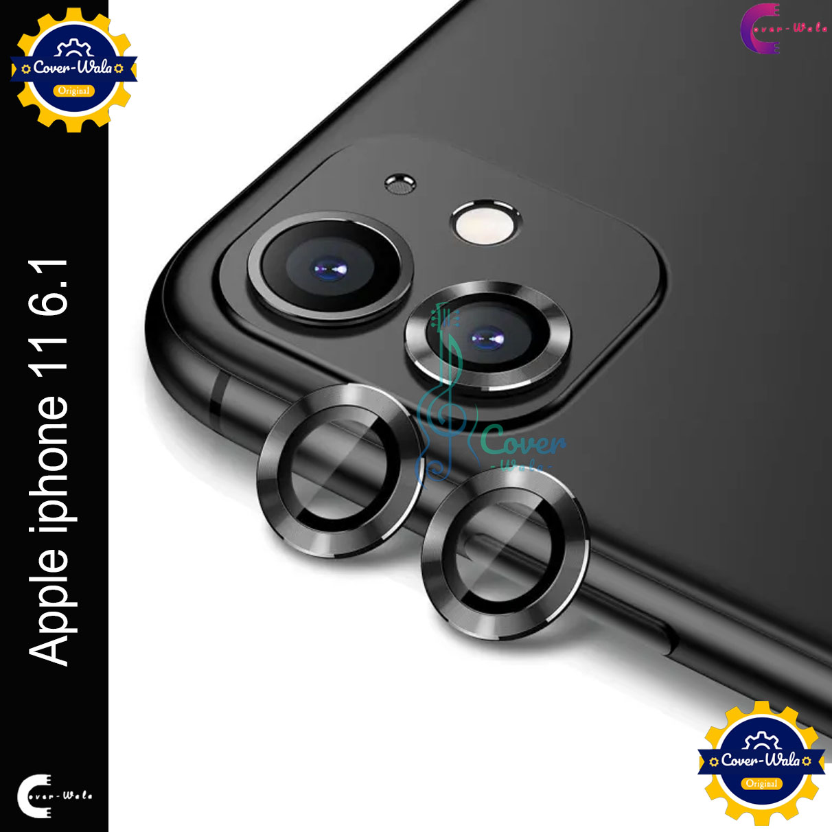 Picture of For Apple iPhone 11 6.1 Camera Protector WSKEN Metal Ring Tempered Glass Camera Lens Protector