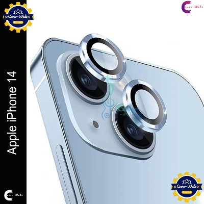 Picture of For Apple iPhone 14 Camera Protector WSKEN Metal Ring Tempered Glass Camera Lens Protector