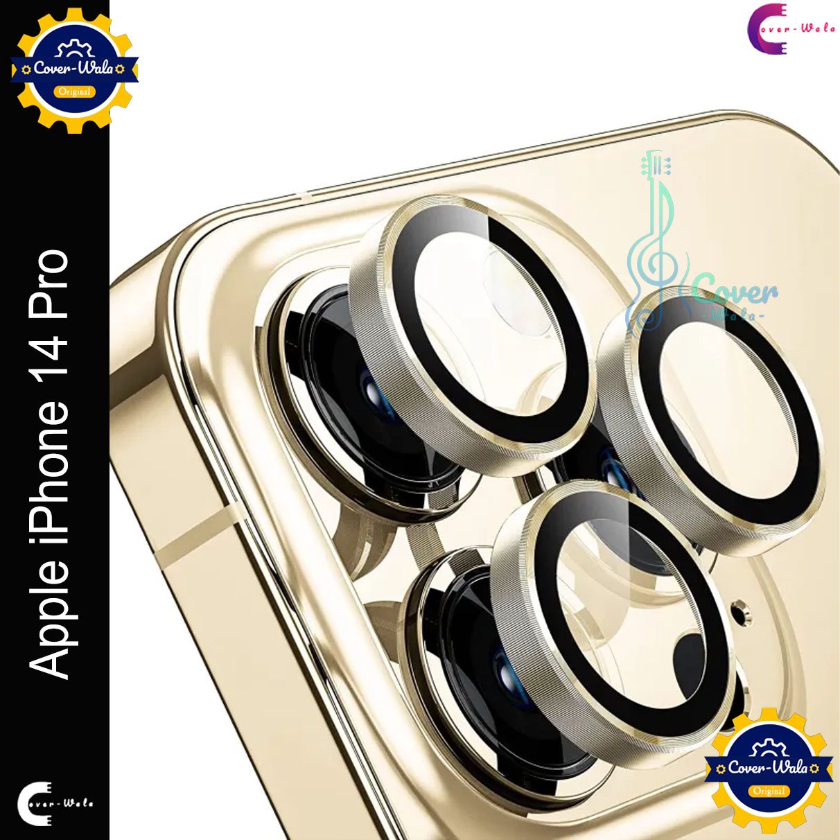 Picture of For Apple iPhone 14 Pro Camera Protector WSKEN Metal Ring Tempered Glass Camera Lens Protector