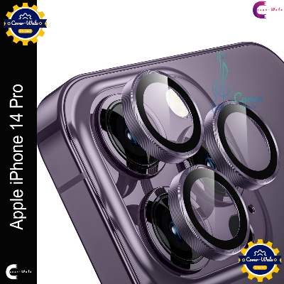 Picture of For Apple iPhone 14 Pro Camera Protector WSKEN Metal Ring Tempered Glass Camera Lens Protector