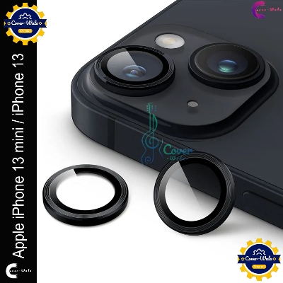 Picture of For Apple iPhone 13 / Apple iPhone 13 Mini Camera Protector WSKEN Metal Ring Tempered Glass Camera Lens Protector