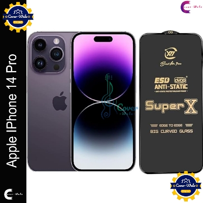 Picture of Tele Shield Premium Edge to Edge Super X Tempered Glass Screen Protector for Apple iPhone 14 Pro - Pack of 1 (Black)