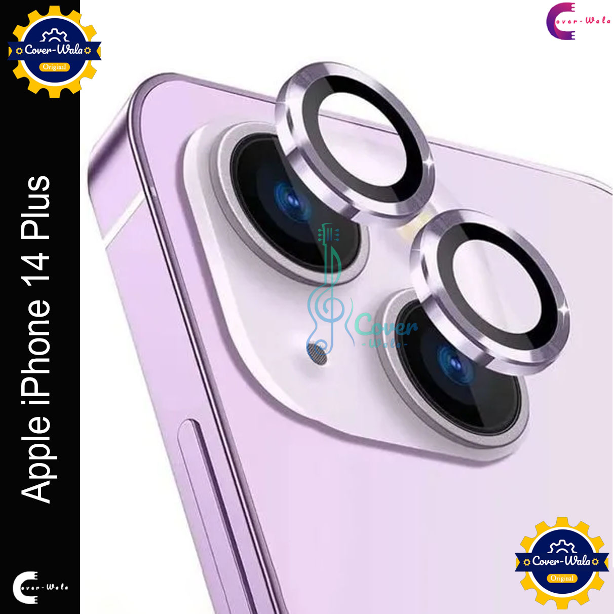 Picture of For Apple iPhone 14 Plus Camera Protector WSKEN Metal Ring Tempered Glass Camera Lens Protector