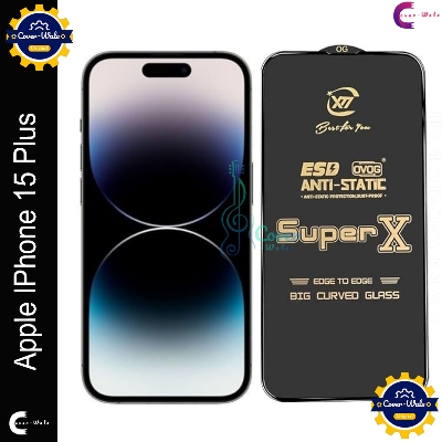 Picture of Tele Shield Premium Edge to Edge Super X Tempered Glass Screen Protector for Apple iPhone 15 Plus - Pack of 1 (Black)