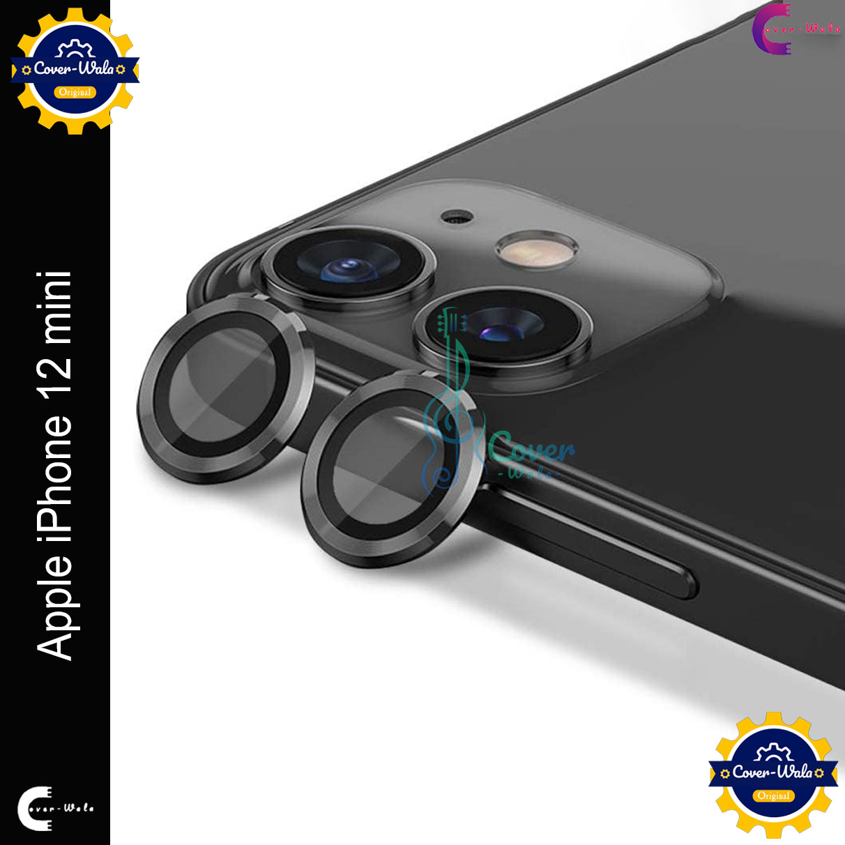 Picture of For Apple iPhone 12 Mini Camera Protector WSKEN Metal Ring Tempered Glass Camera Lens Protector