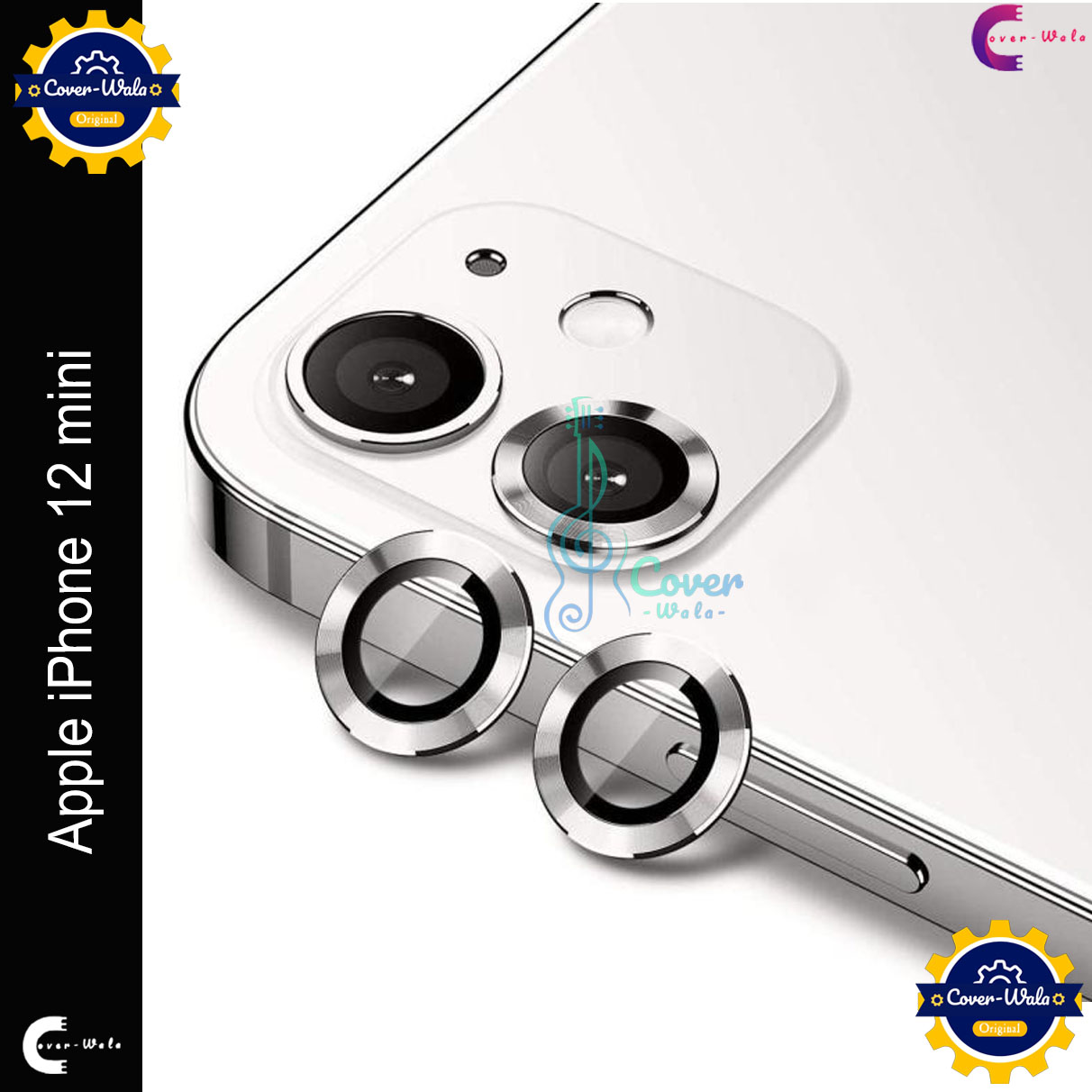Picture of For Apple iPhone 12 Mini Camera Protector WSKEN Metal Ring Tempered Glass Camera Lens Protector