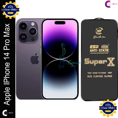 Picture of Tele Shield Premium Edge to Edge Super X Tempered Glass Screen Protector for Apple iPhone 14 Pro Max - Pack of 1 (Black)