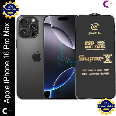 Picture of Tele Shield Premium Edge to Edge Super X Tempered Glass Screen Protector for Apple iPhone 16 Pro Max - Pack of 1 (Black)