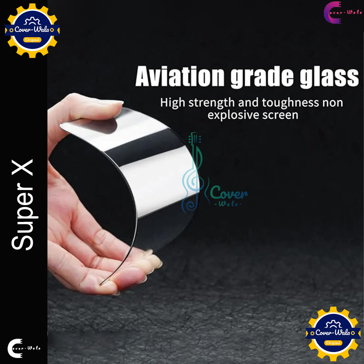 Picture of Tele Shield Premium Edge to Edge Super X Tempered Glass Screen Protector for Apple iPhone 16 Pro Max - Pack of 1 (Black)