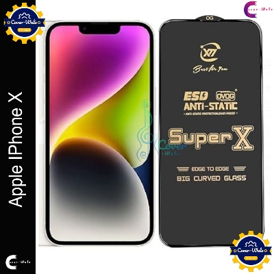 Picture of Tele Shield Premium Edge to Edge Super X Tempered Glass Screen Protector for Apple IPhone X - Pack of 1 (Black)