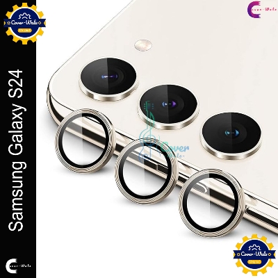 Picture of For Samsung Galaxy S24 Camera Protector WSKEN Metal Ring Tempered Glass Camera Lens Protector