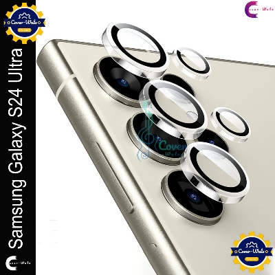 Picture of For Samsung Galaxy S24 Ultra Camera Protector WSKEN Metal Ring Tempered Glass Camera Lens Protector