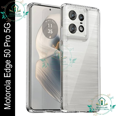 Picture of Transparent back cover For Motorola Edge 50 Pro 5G Luxury transparent Protect Back Cover Soft Case
