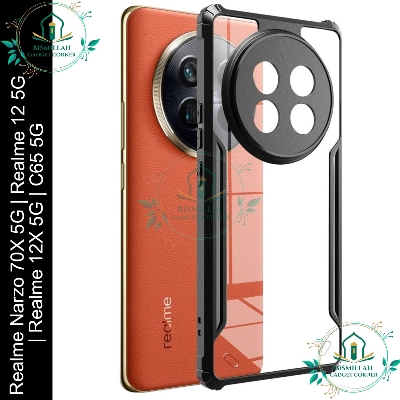 Picture of Xundd Back Cover for Realme Narzo 70X 5G | Realme 12 5G  | Realme 12X 5G | Realme C65 5G Transparent Hybrid Hard PC Back Bumper