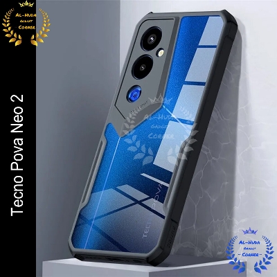Picture of Xundd Back Cover for Tecno Pova Neo 2 Transparent Hybrid Hard PC Back Bumper