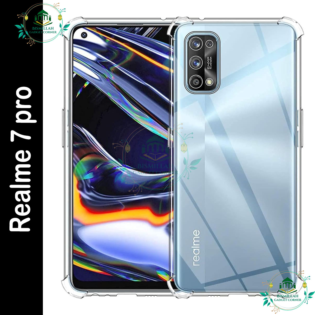 Picture of Transparent back cover For Realme 7 pro Luxury transparent Protect Back Cover Soft Case