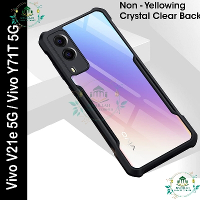 Picture of Xundd Back Cover for Vivo V21e 5G / Vivo Y71T 5G Transparent Hybrid Hard PC Back Bumper