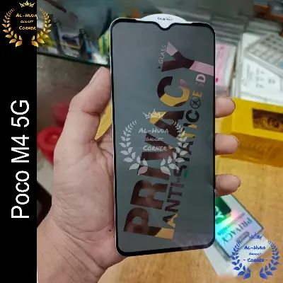 Picture of Privacy glass For Poco M4 5G Tempered Gorilla Glass Privacy Screen Protector
