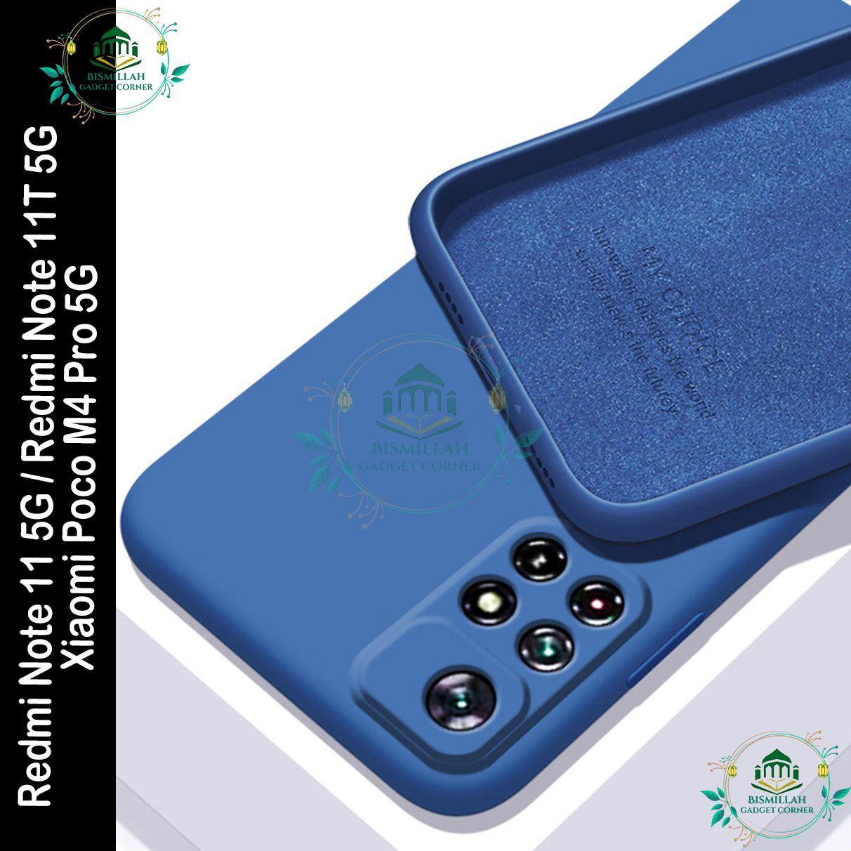 Picture of Premium Liquid Silicone Phone case for Xiaomi Redmi Note 11 5G / Redmi Note 11T 5G / Poco M4 Pro 5G Liquid Silicon Mobile Back Case Soft Silicone Phone Cover