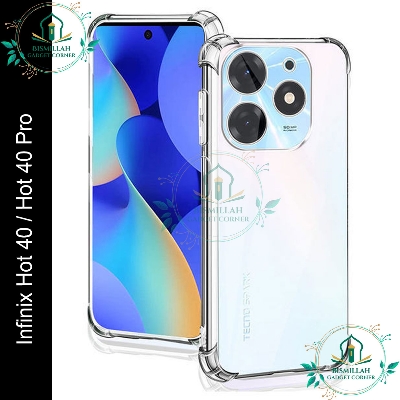 Picture of Transparent back cover For Infinix Hot 40 / Infinix Hot 40 Pro Luxury transparent Protect Back Cover Soft Case