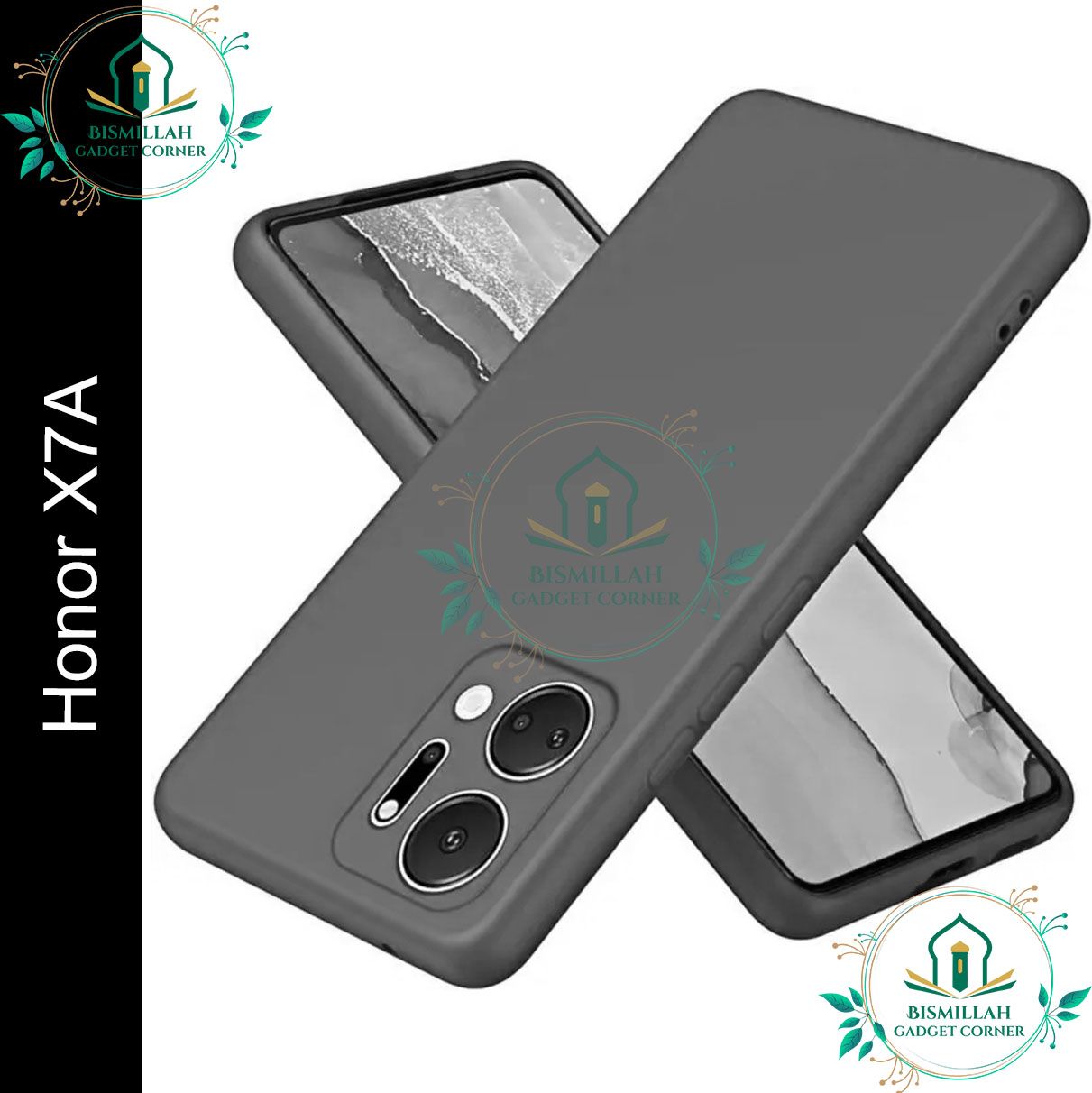 Picture of Premium Liquid Silicone Phone case for Honor X7a Liquid Silicon Mobile Back Case Soft Silicone Phone Cover