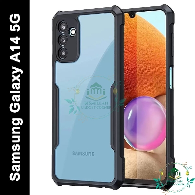 Picture of Xundd Back Cover for Samsung Galaxy A14 5G Transparent Hybrid Hard PC Back Bumper