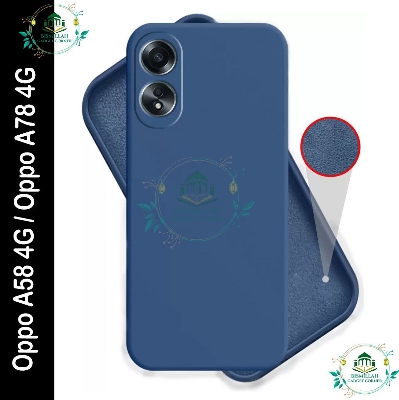 Picture of Premium Liquid Silicone Phone case for Oppo A58 4G / Oppo A78 4G Liquid Silicon Mobile Back Case Soft Silicone Phone Cover