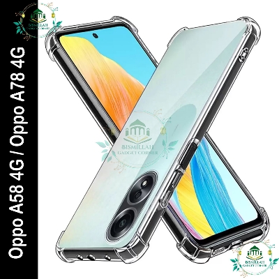 Picture of Transparent back cover For Oppo A58 4G / Oppo A78 4G Luxury transparent Protect Back Cover Soft Case