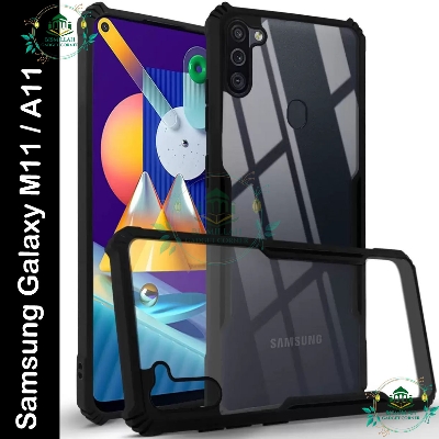 Picture of Xundd Back Cover for Samsung Galaxy M11 / Samsung Galaxy A11 Transparent Hybrid Hard PC Back Bumper