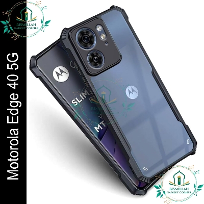 Picture of Xundd Back Cover for Motorola Edge 40 5G Transparent Hybrid Hard PC Back Bumper