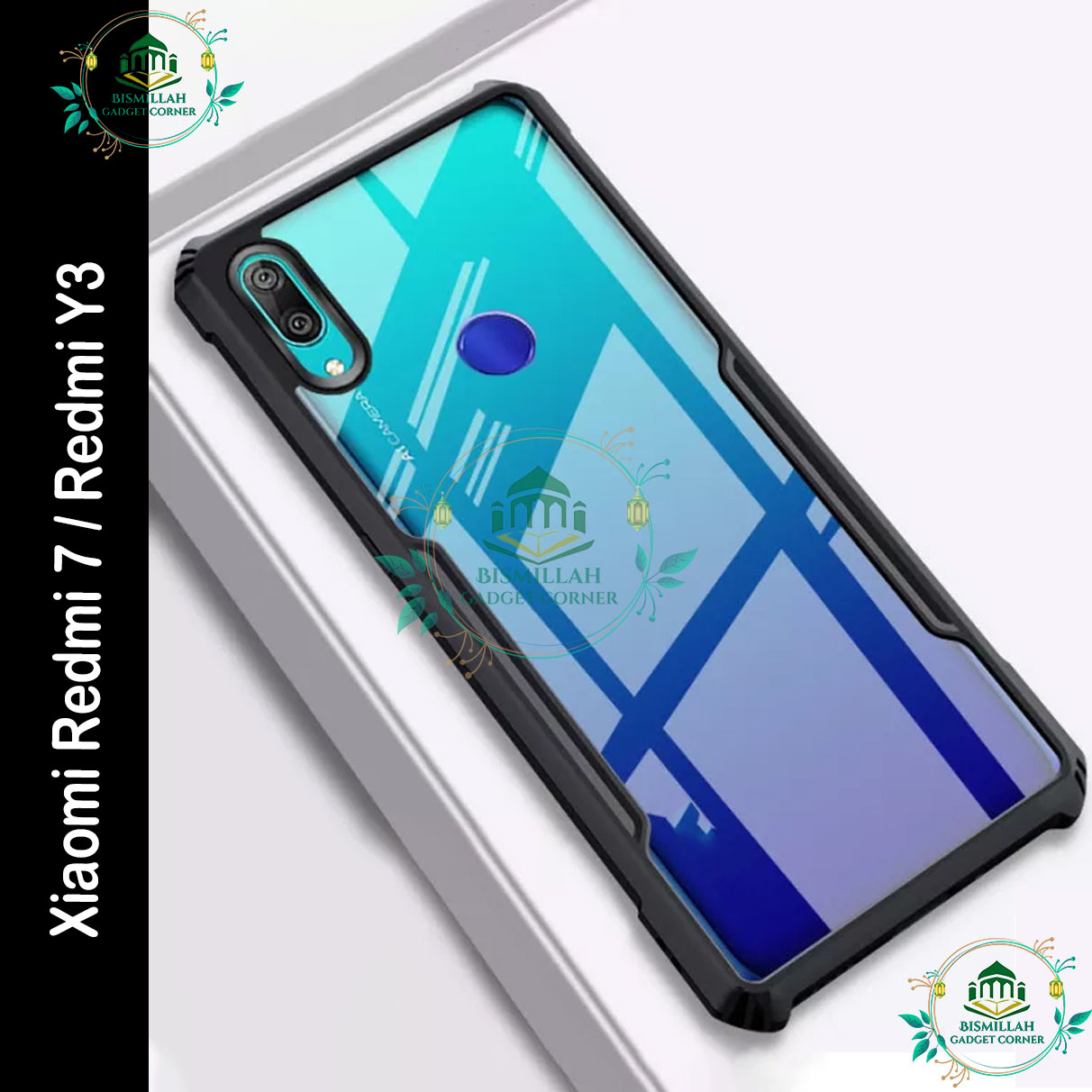 Picture of Xundd Back Cover for Xiaomi Redmi 7 / Redmi Y3 Transparent Hybrid Hard PC Back Bumper