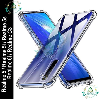 Picture of Transparent back cover For Realme 5 / Realme 5i / Realme 5s / Realme 6i / Realme C3 Luxury transparent Protect Back Cover Soft Case