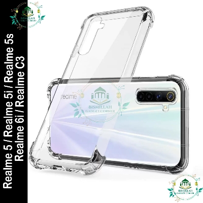 Picture of Transparent back cover For Realme 5 / Realme 5i / Realme 5s / Realme 6i / Realme C3 Luxury transparent Protect Back Cover Soft Case