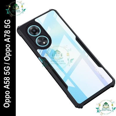 Picture of Xundd Back Cover for Oppo A58 5G / Oppo A78 5G Transparent Hybrid Hard PC Back Bumper
