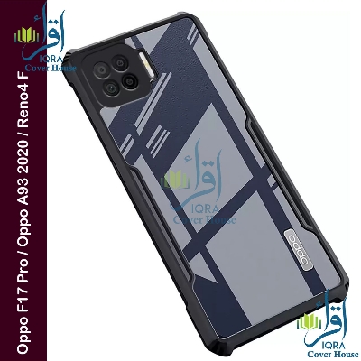 Picture of Xundd Back Cover for Oppo F17 Pro / Oppo A93 2020 / Oppo Reno4 F Transparent Hybrid Hard PC Back Bumper