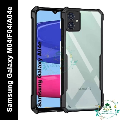 Picture of Xundd Back Cover for Samsung Galaxy M04 / Samsung Galaxy F04 / Samsung Galaxy A04e Transparent Hybrid Hard PC Back Bumper