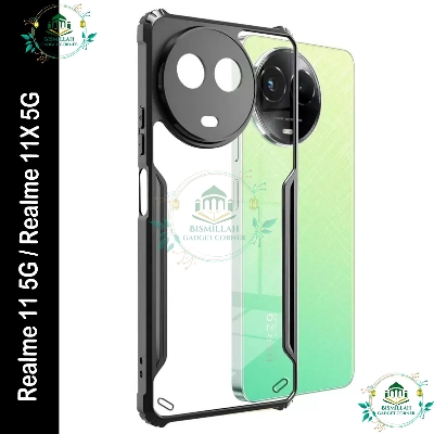 Picture of Xundd Back Cover for Realme 11 5G / Realme 11X 5G Transparent Hybrid Hard PC Back Bumper