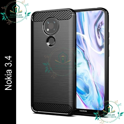 Picture of Spigen cover For Nokia 3.4 Carbon Fiber Back cover Soft Slim Fashion Non-Slip Protective Carbon Fiber Phone Case