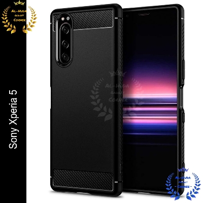 Picture of Spigen cover For Sony Xperia 5 Carbon Fiber Back cover Soft Slim Fashion Non-Slip Protective Carbon Fiber Phone Case