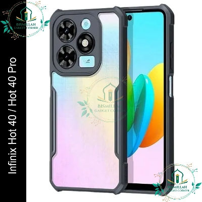 Picture of Xundd Back Cover for Infinix Hot 40 / Infinix Hot 40 Pro Transparent Hybrid Hard PC Back Bumper