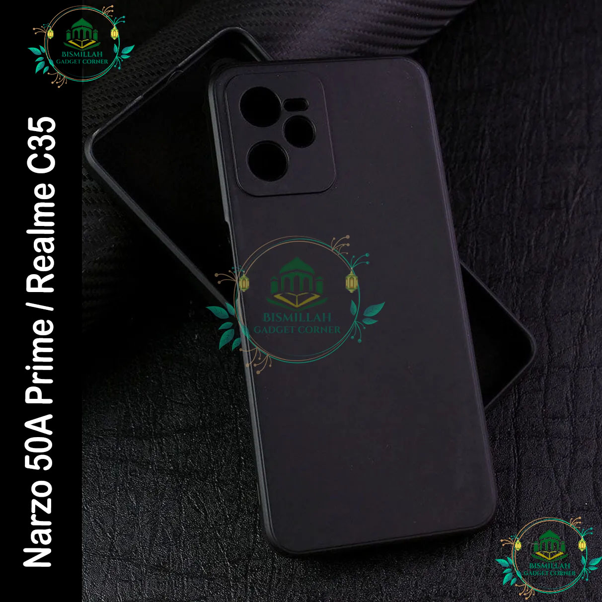 Picture of For Realme C35 / Realme Narzo 50A Prime Liquid Silicone Soft Gel Rubber Shockproof Cover - Camera - Phone Back Cover