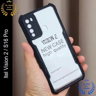 Picture of Xundd Back Cover for itel Vision 2 / itel S16 Pro Transparent Hybrid Hard PC Back Bumper