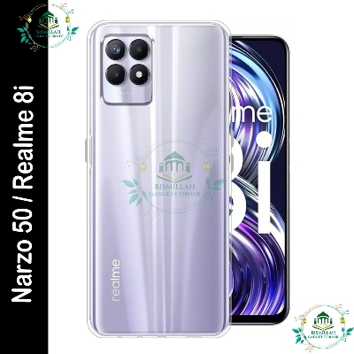 Picture of Transparent back cover For Realme Narzo 50 / Realme 8i Luxury transparent Protect Back Cover Soft Case