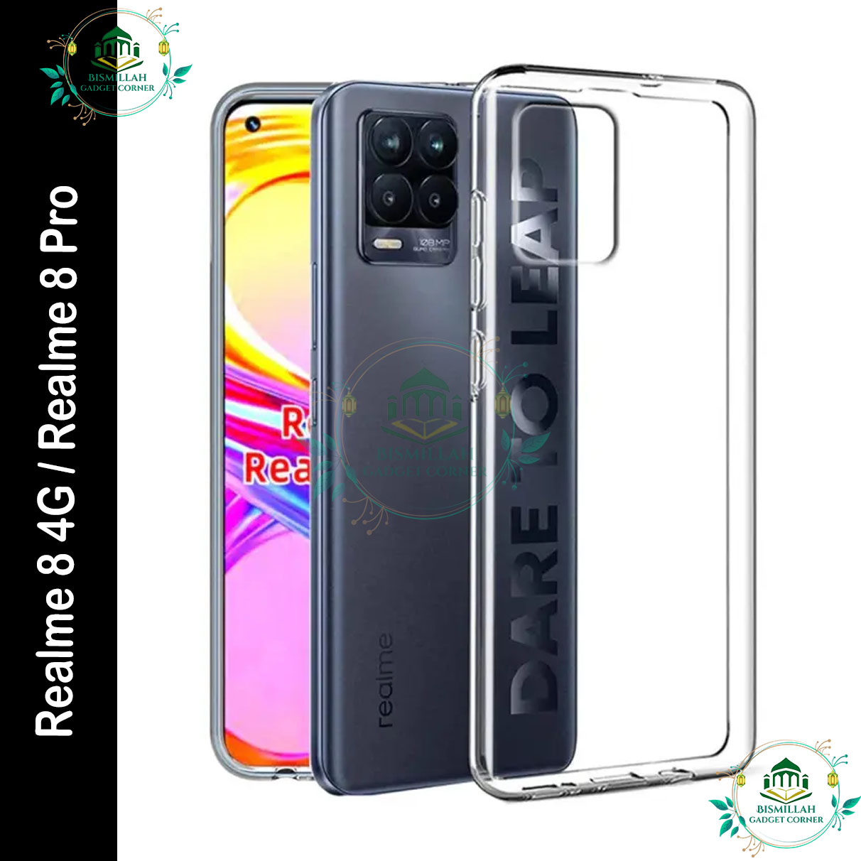 Picture of Transparent back cover For Realme 8 / Realme 8 pro (4G) Luxury transparent Protect Back Cover Soft Case