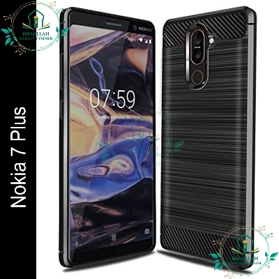 Picture of Spigen cover For Nokia 7 plus Carbon Fiber Back cover Soft Slim Fashion Non-Slip Protective Carbon Fiber Phone Case