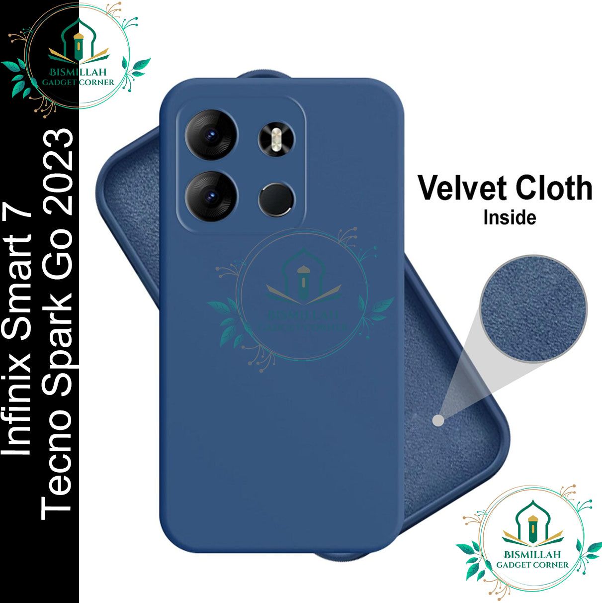 Picture of Premium Liquid Silicone Phone case for Infinix Smart 7 / Tecno Spark Go 2023 Liquid Silicon Mobile Back Case Soft Silicone Phone Cover