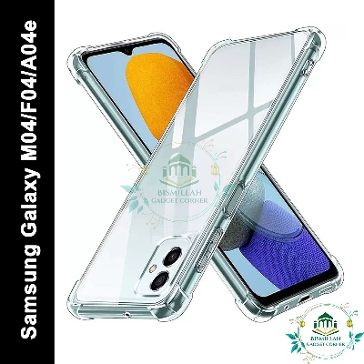Picture of Transparent back cover For Samsung Galaxy M04 / Samsung Galaxy F04 / Samsung Galaxy A04e Luxury transparent Protect Back Cover Soft Case