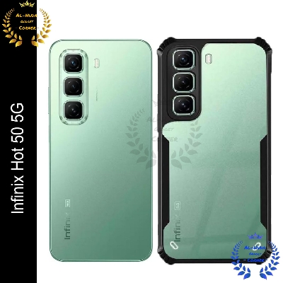 Picture of Xundd Back Cover for Infinix Hot 50 5G Transparent Hybrid Hard PC Back Bumper